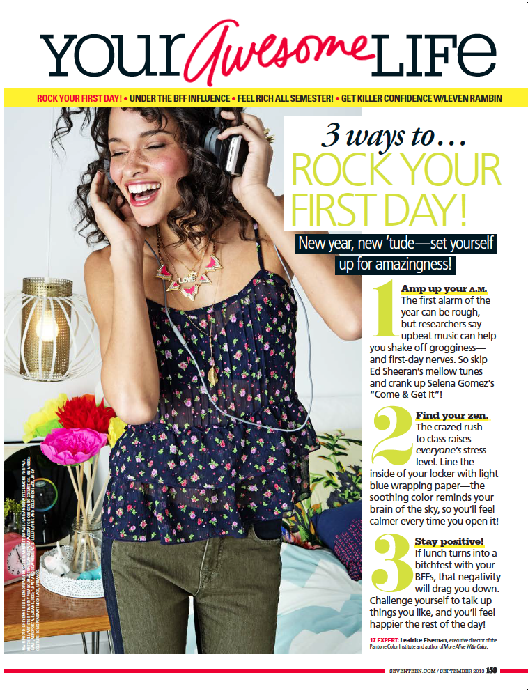 Cheyenne Ellis for Seventeen Magazine September 2013