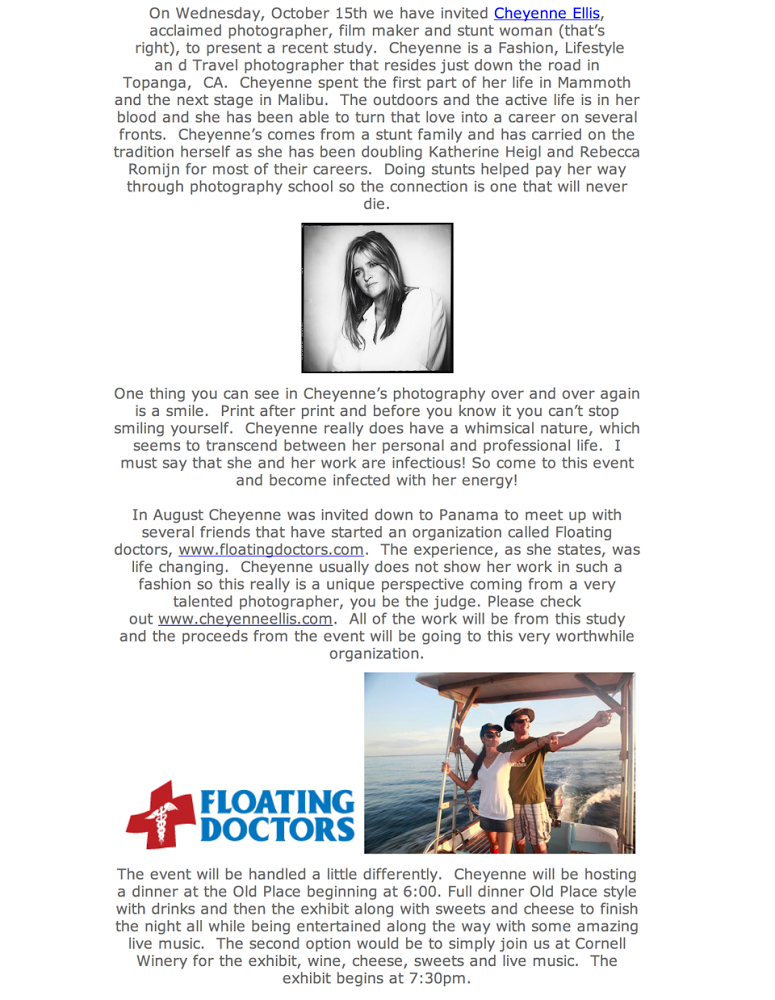 Cheyenne Ellis Hosts Fundraiser For Floating Doctors